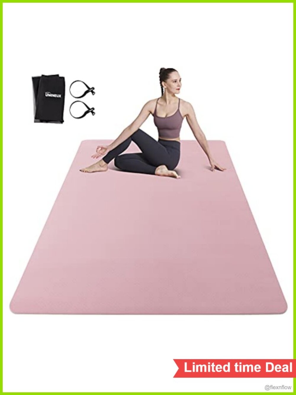Large TPE Yoga Mat 6'x4' Non-Slip Extra Thick Fitness Mat
